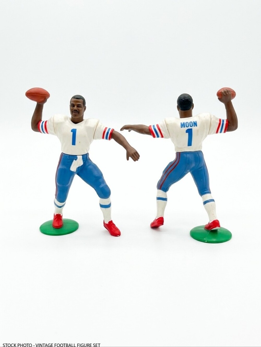 Vintage 1989 Warren Moon Houston Oilers NFL Action Figure, Set of 2